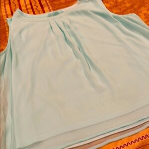 CJ Banks Sleeveless Top in Light Aqua, polyester, great condition, 2X